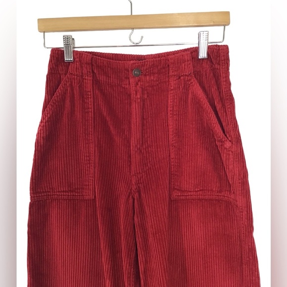 Abercrombie & Fitch Merlot Wide Leg Corduroy Pants Size XS NEW - Picture 3 of 5